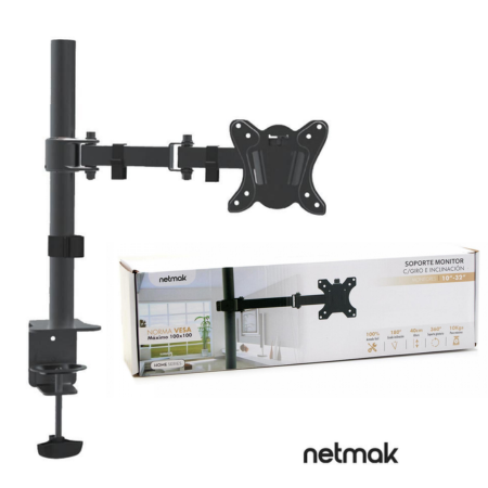 SOPORTE MONITOR NM-ST17 NETMAK 10" A 30"