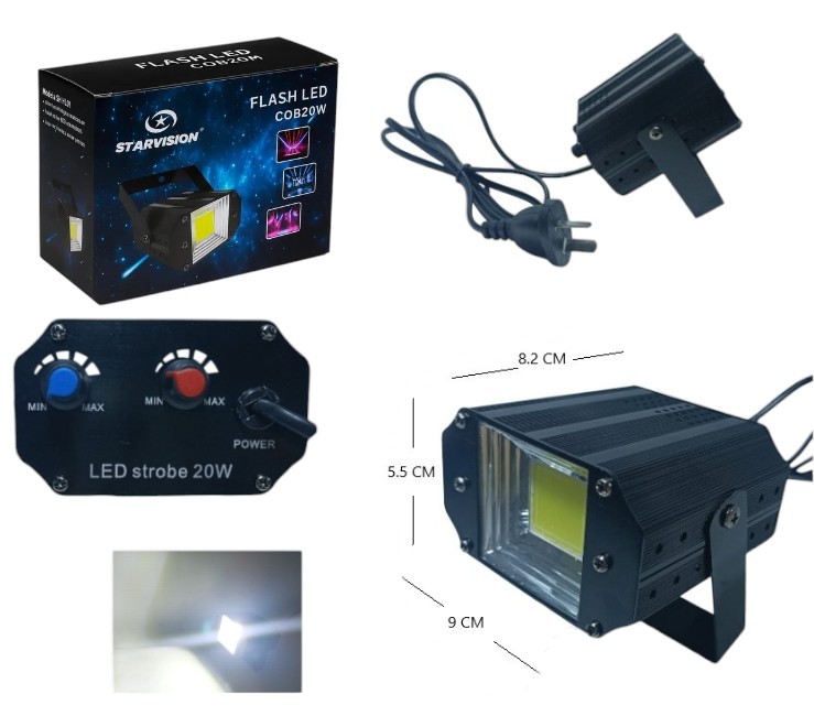 FLASH LED COB20W BLANCO SV-FL01