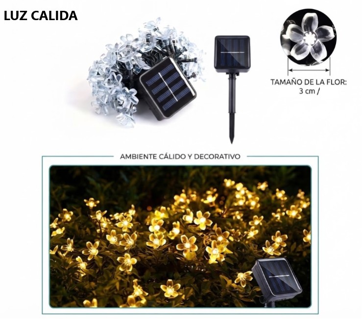 GUIRNALDA CALIDA FLORES SOLAR 7.5MT MELECH-736