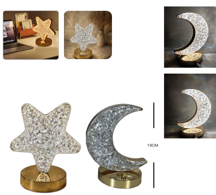 LAMPARA 83130 FORMA DE MEDIA LUNA Y ESTRELLA
