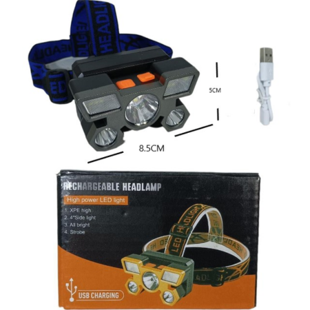 LINTERNA MINERA 5 LED RECARGABLE