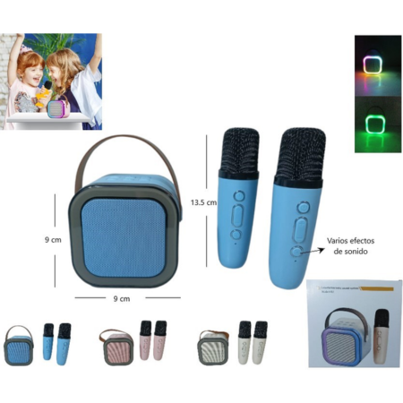 PARLANTE K12 CON 2 MIC Y EFECTO DE SONIDO