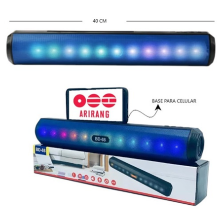 BARRA PARLANTE RGB BD-68 AUX/BT/SD/RADIO