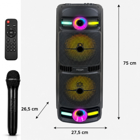 BAFLE NOGA 2X8" NGL-445BT CON MIC Y CONTROL