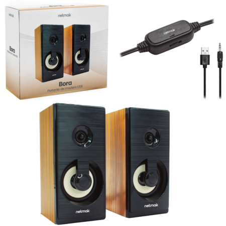 PARLANTE DE ESCRITORIO NM-BORA NETMAK USB 2.0 19CM