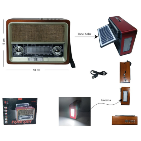 RADIO KTF 1668 8 BANDAS 3PLG BT C/LINTERNA
