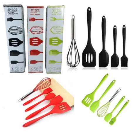 SET UTENSILLOS COCINA SILICONA