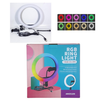 ARO DE LED RGB 26CM SIN TRIPODE