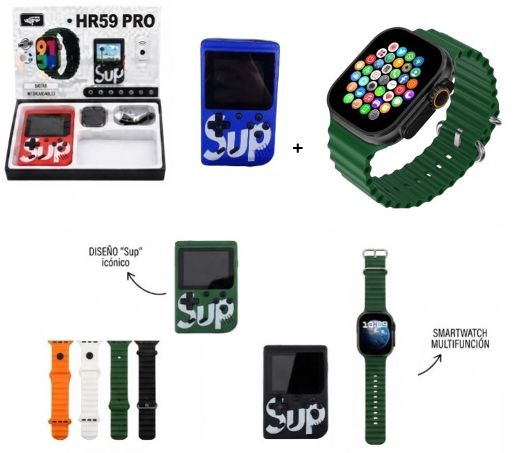 COMBO HR59 PRO CONSOLA SUP Y SMARTWATCH