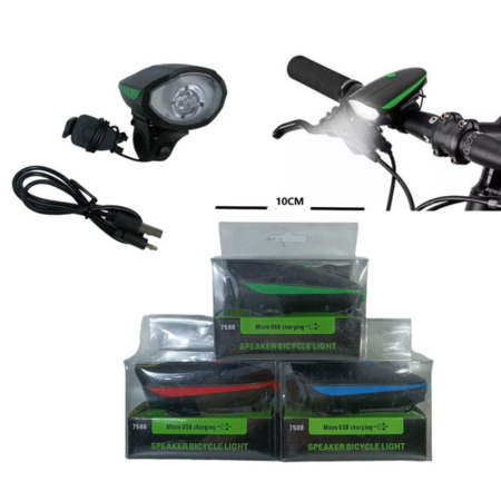 LUZ RECARGABLE PARA BICI CON BOCINA