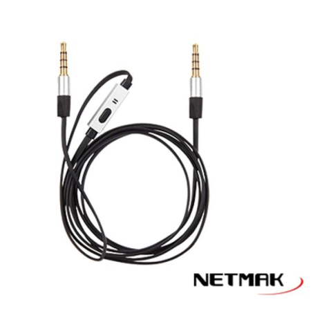 CABLE AUX CON MICROFONO NETMAK NM-MIC15