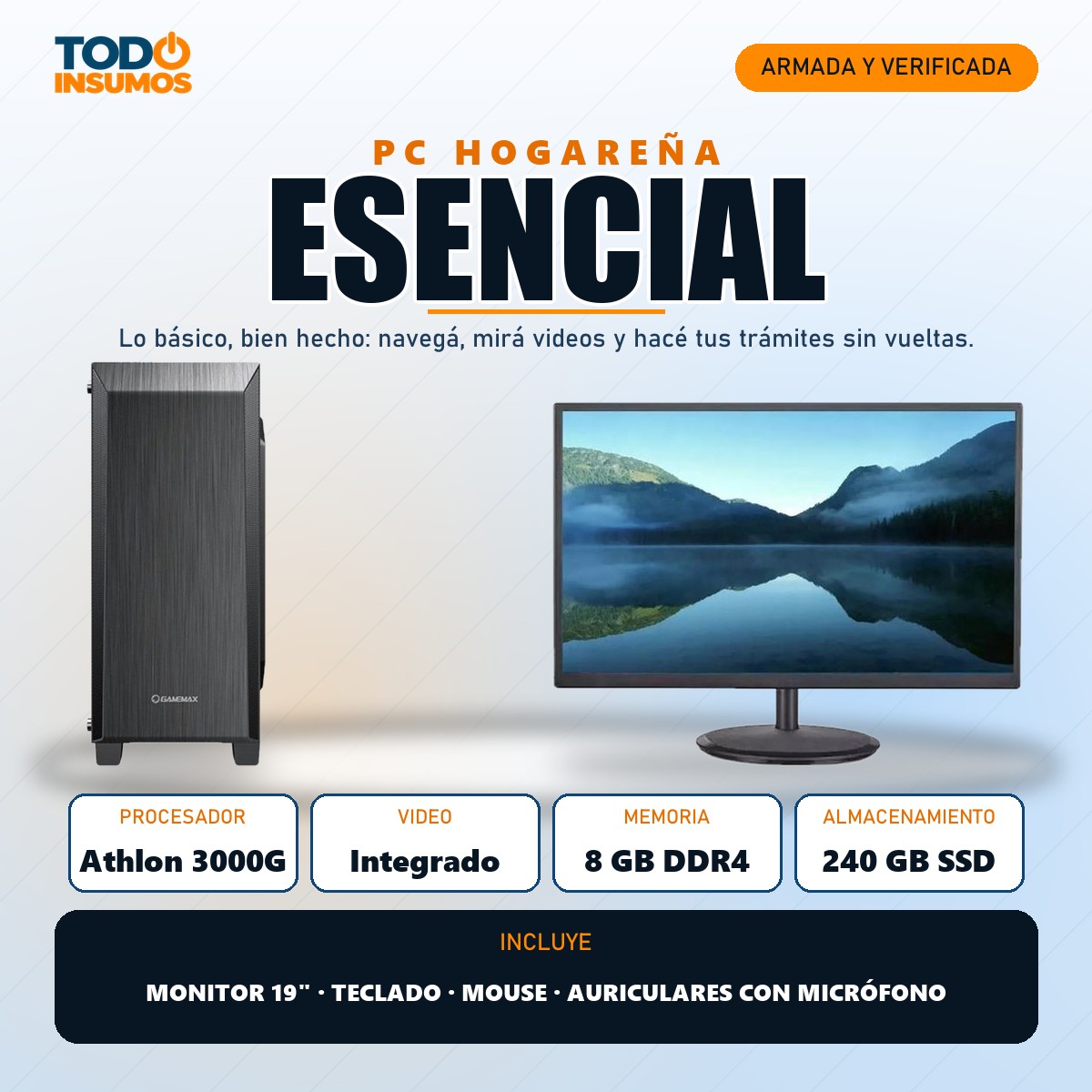 PC hogareña Esencial Todo Insumos