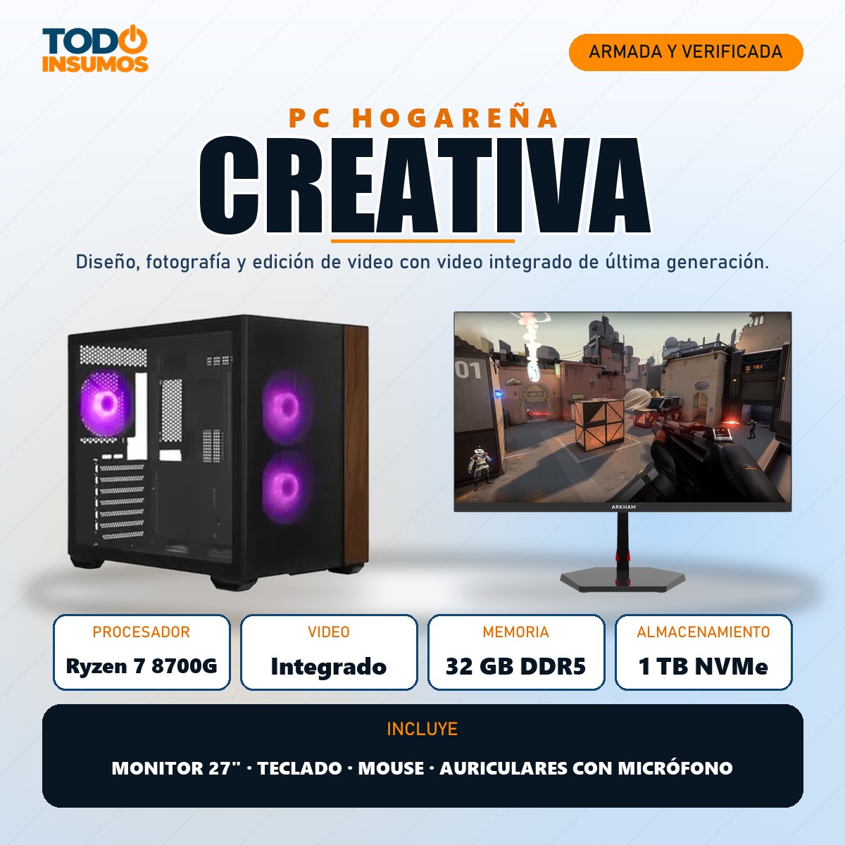 PC hogareña Creativa Todo Insumos
