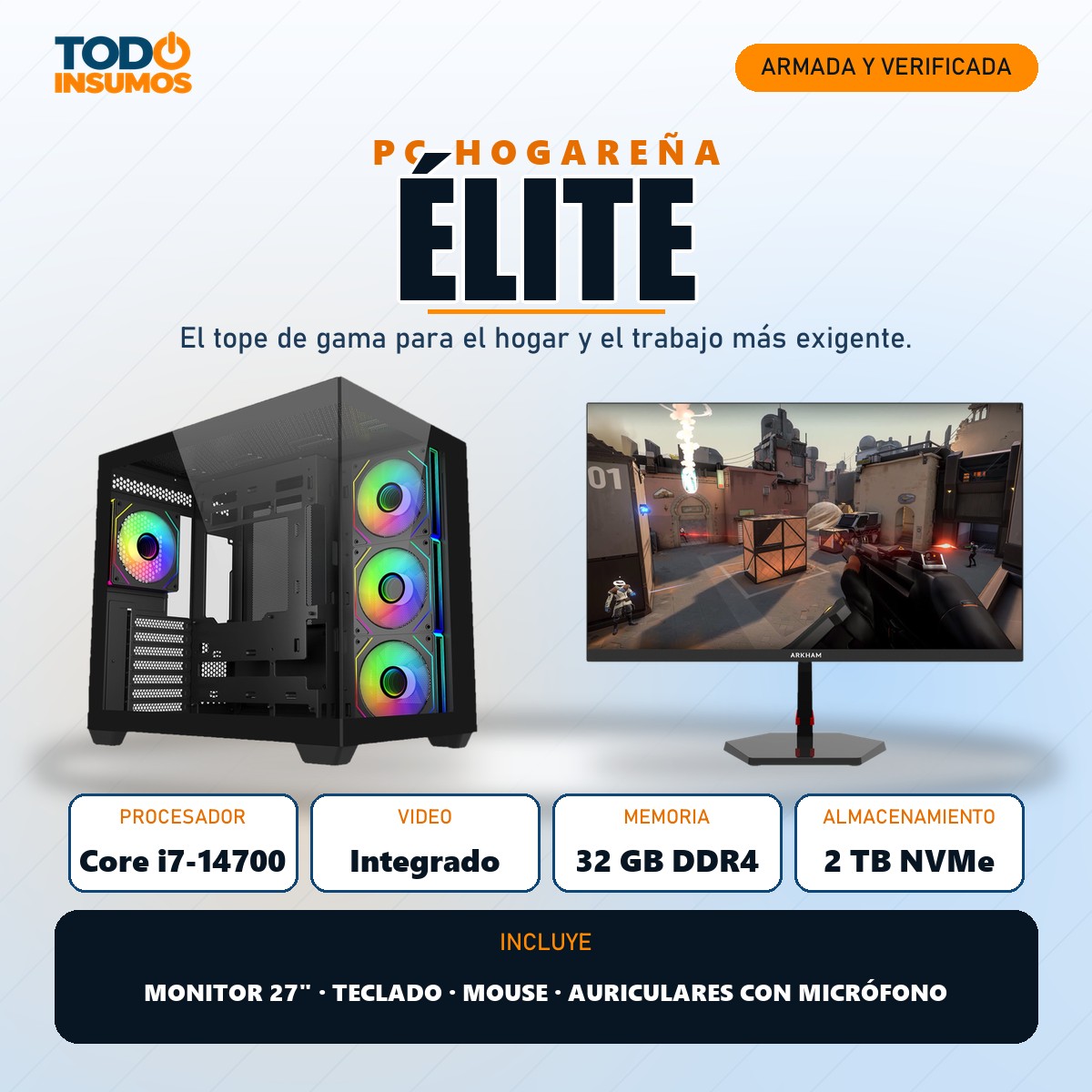 PC hogareña Élite Todo Insumos
